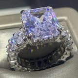 2 piece bling bride Sparkling wedding bridal ring