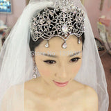 Crystal bridal head crown Bling Bridal tiara wedding hair accessories
