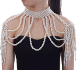 Pearl Bridal Shoulder Necklace Beaded Jewelry For Wedding Party