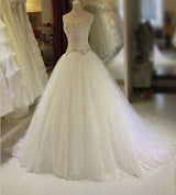 Bling Brides Crystal Wedding Dress Ball Dress With Sweetheart neck and Lace up Back