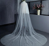 Tulle 2 layers long Wedding Bridal  veils 3 meter Two tier bridal veils