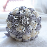 Rhinestones Wedding Bouquet Satin Crystal Bouquet Custom Wedding Bouquet