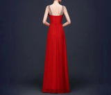 Red Evening prom Dresses Chiffon Party Dress at Bling Brides Bouquet