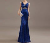 Sequined Lace up prom Dresses at Bling Brides Bouquet online Bridal Store