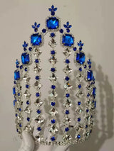 Crystal Pageant Tiara Crown Large Tall Beauty Pageant Crown