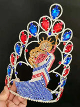 Lady liberty Pageant Tiara Crown Dangle star Tiara