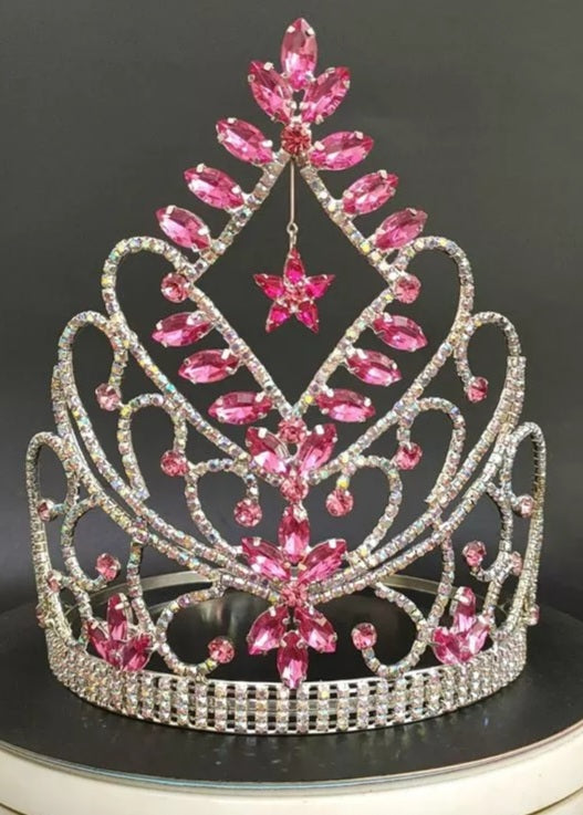 Pageant Wedding Tiara Crown Dangle star Tiara