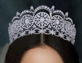 Royal bridal pageant tiara and earring set at Bling Brides Bouquet Online Bridal Store
