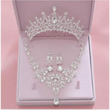 Sparkling Silver Crystal Wedding Bridal Jewelry Sets
