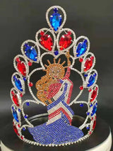 Lady liberty Pageant Tiara Crown Dangle star Tiara