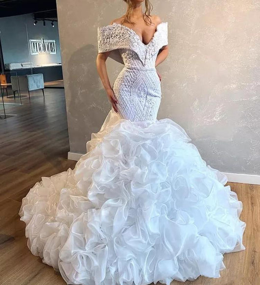 Buy Boho Beach Wedding Dresses Sexy Open Backs Lace White Wedding Gown  Online – idealrobe