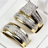 Bling wedding  Ring  Engagement ring set