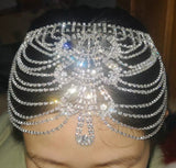 Silver Tiara Bridal Headpiece Bridal Crystal Hair Jewelry