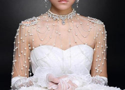 Bling  Bridal Shoulder Chain Crystal  Necklace Wedding Bridal Jewelry