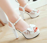 Bling Bridal platform  Heels. Wedding high heel  Pumps
