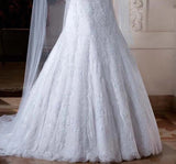 Vintage High Neck Long A-Line  Bridal Gown