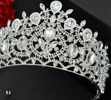 Bling Bridal Jewelry Sets Silver Crystal Tiaras Necklace Earrings