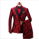 Mens  Double Breasted Suit  Men Tuxedo Prom Party Suits