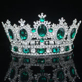 Rhinestone tiara wedding crowns Queen/King head crown gold/silver