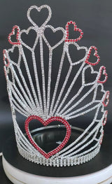 Pageant  tiara Pink hearts princess Queen Crown