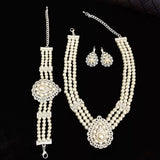 Pearl bridal jewelry set