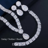 Wedding Crystal Bridal Necklace jewelry set For Brides