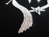 Bling star Necklace and  Earring set For Brides and Bridal Party