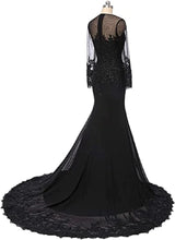 Black Mermaid Wedding Dress gothic Wedding Gown