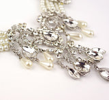 Crystal pearl bridal jewelry sets wedding necklace earrings  Wedding Jewelry