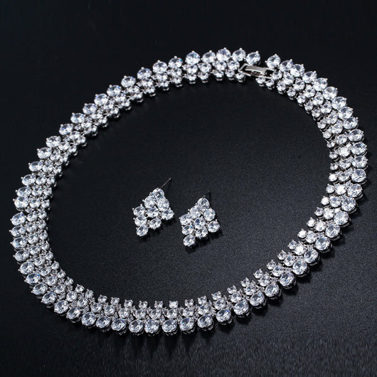 Wedding Accessories African Jewelry Sets Crystal Bridal Necklace For B ...