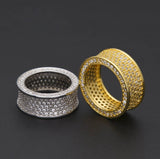 Stainless Steel Bling Wedding Ring Cubic Zirconia  Iced Out High Quality CZ Rings for Women & Men