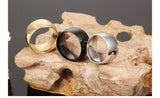 Black Stainless Steel Wedding Rings For Men Luxury 11.5MM Wide  Male Rings