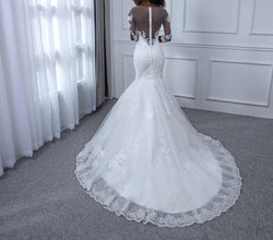Bling Mermaid Pearls Lace Wedding Dresses Sexy Sweetheart Wedding Gowns Bridal Wedding Dress