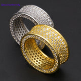 Stainless Steel Bling Wedding Ring Cubic Zirconia  Iced Out High Quality CZ Rings for Women & Men
