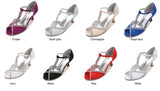 8 color Satin Crystals Wedding Shoes for Bride Peep Toe Ankle Strap Bridal Heels