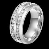 Infinity Princess Eternity Wedding Band Ring Set for man and women