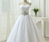 Corset Back  A-Line Wedding Dress With Bling Crystals at Bling Brides Bouquet online Bridal store