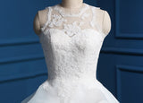 Wedding Dress White Ivory Wedding Dresses with Ruffles Cut Out Back