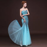 Sparkling sequined Lace up prom Dresses at Bling Brides Bouquet online Bridal Store