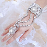 Teardrop Bridal Bangle Bracelet Ring Set Wedding Party Bridal Jewelry