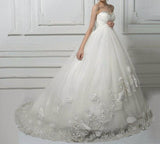 Flowered Maternity wedding dress at Bling Brides Bouquet - Online bridal store