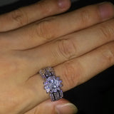 10KT Gold Filled AAA Cubic Zirconia Diamonique Wedding Engagement Ring