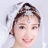 Bridal tiara  Crystal hairband three piece wedding hair accessories