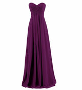 Ball Gown Strapless Long bridesmaids dresses wedding party prom gown