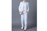 Boys Classic white  wedding Tuxedo ring bearer  print wedding suit