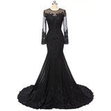 Black Mermaid Wedding Dress gothic Wedding Gown