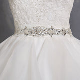 Ruffles Princess Wedding Dresses with Beaded Lace at Bling Brides