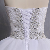 Bling Ball Gown Wedding Dress With Corset Back Ruffled Wedding Dresses