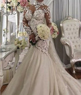 High-Neck Mermaid Wedding Dresses Bridal Gowns Bridal Dress
