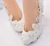 Bling Bridal Ellegant Lace and crystal Wedding Shoes